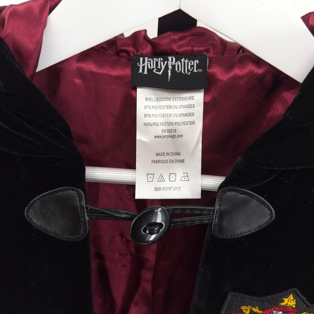 ๐ Harry Potter Unisex Gryffindor Heavyweight Blk Velvet Robe Cosplay Halloween - Picture 5 of 16